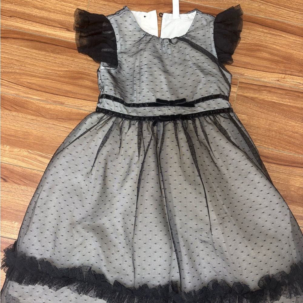 Janie and Jack Black and Cream Dress